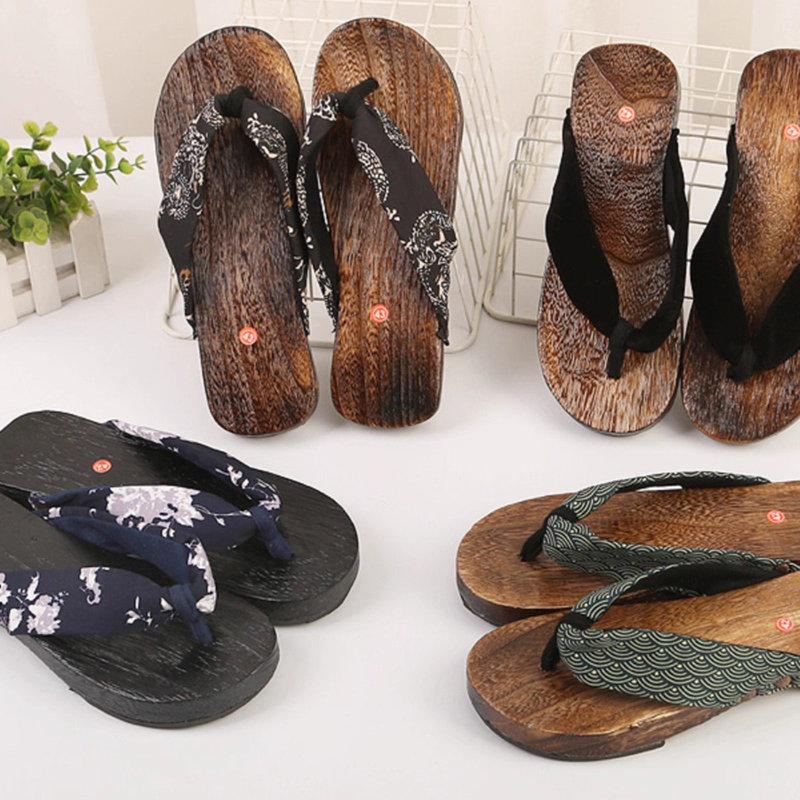 Geta Wooden Sandal - 애니메이션 닌자 여름 나막신 슬리퍼 남성