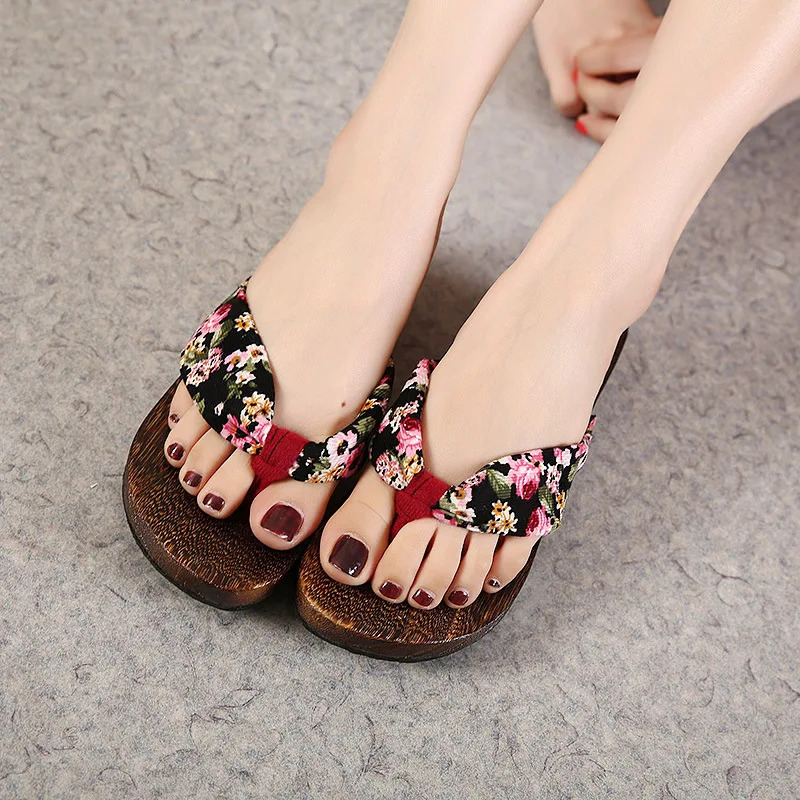 Geta Wooden Sandal - 일본 Geta 나막신 나무 샌들 플립
