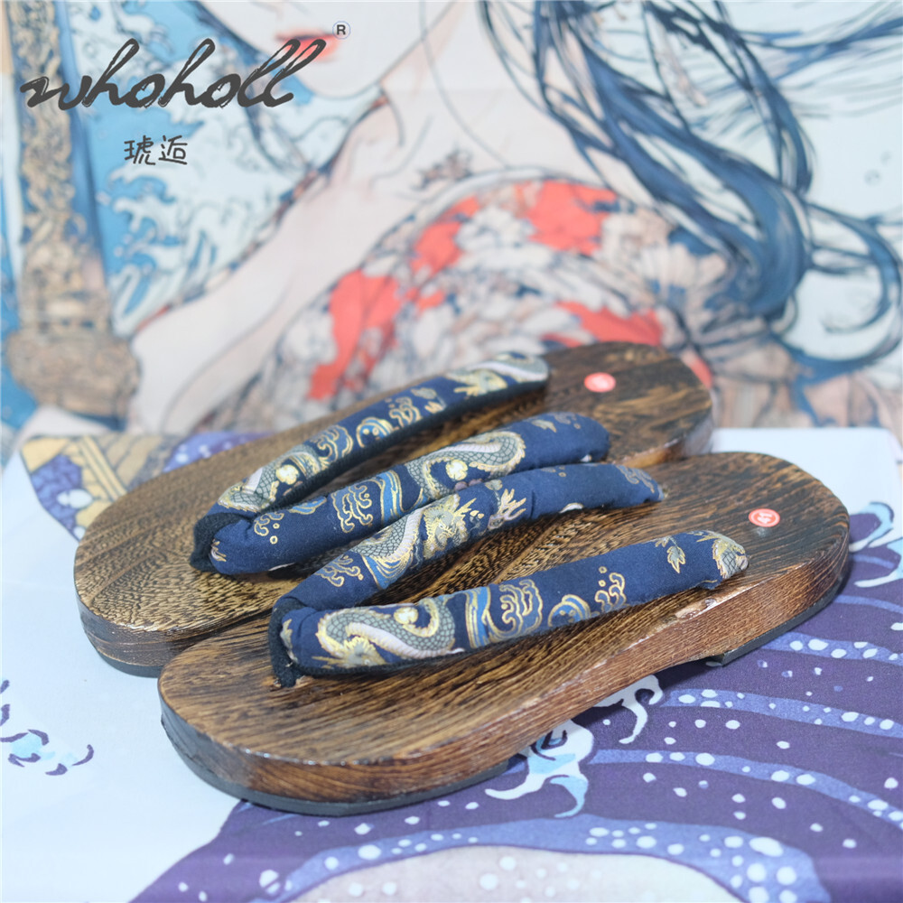 Geta Wooden Sandal - 남자 나무 나막신 슬리퍼 여성 일본