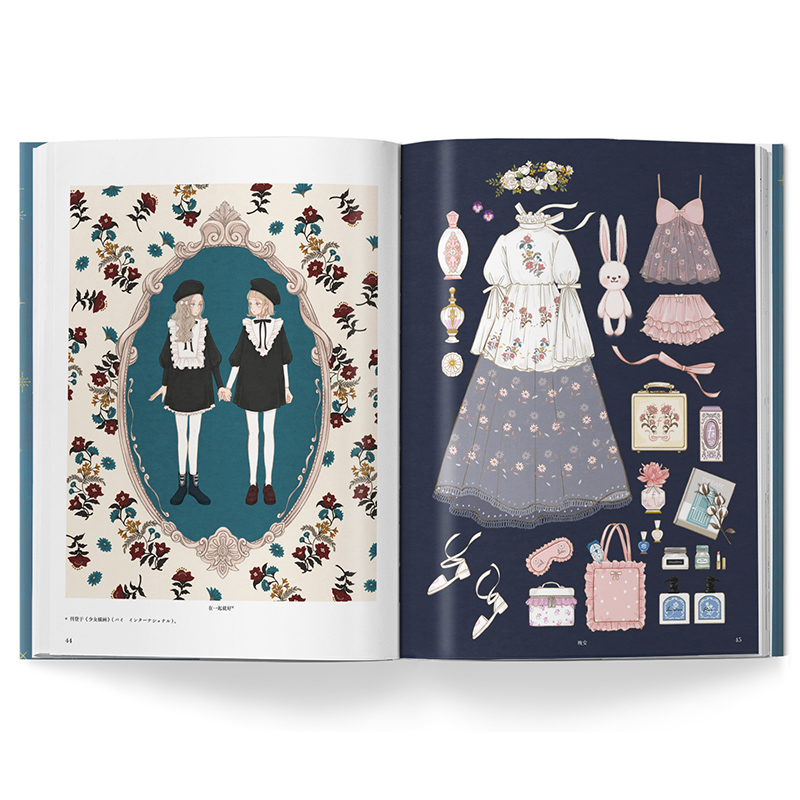 빈티지 드레스 판타지 박물관 일본 일러스트레이터 Fou - Japanese Lifestyle Books 리뷰 및 가격