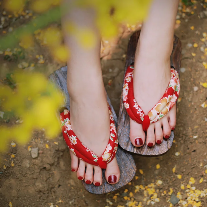 여성용 코스프레 신발 더블 힐 카본 우드 샌들 전통 일 - Geta Wooden Sandal 리뷰 및 가격